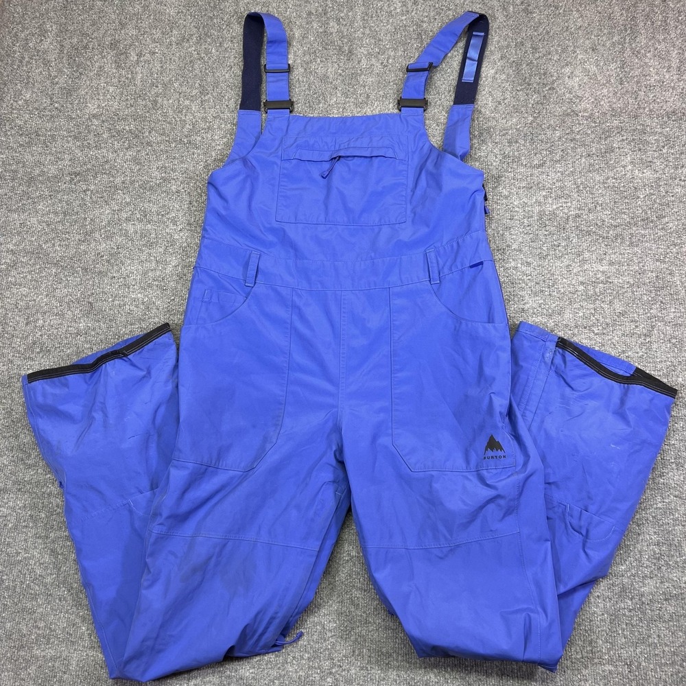 Burton Snow Bib Pants Womens L Blue GORE-TEX Avalon Waterproof Ski Snowboard